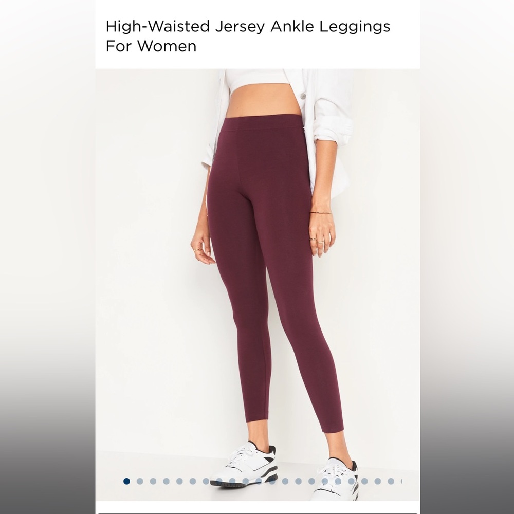 Old Navy Jersey Ankle Leggings - Maroon size XS
